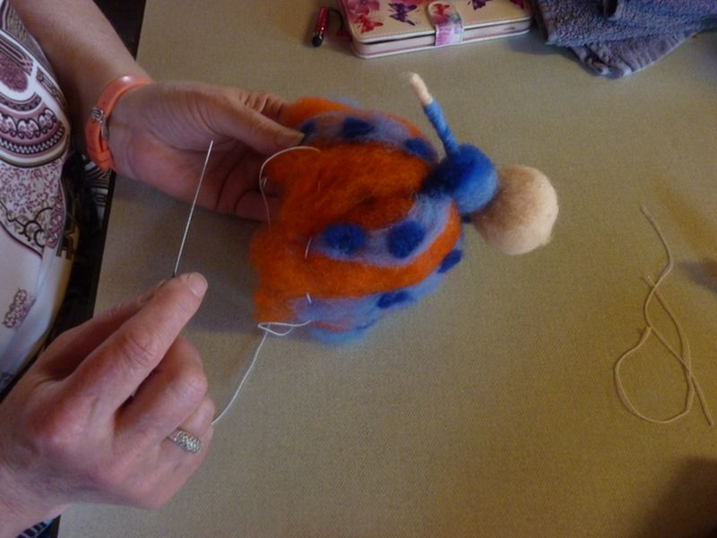 Werken met Wol Hennie Hartkamp Viltworkshop vilten P1060592